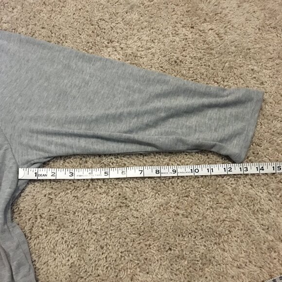 Heathered Grey Silver Sequin Trimmed Open Cardigan - Picture 15 of 15